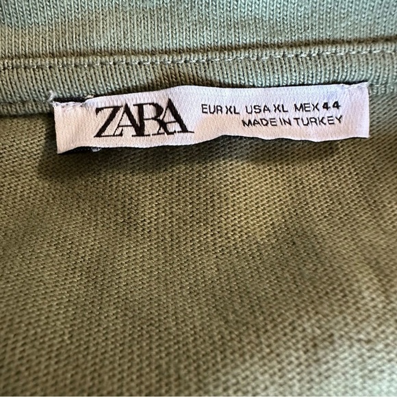 Zara Olive Button Down Casual Shirt - Picture 3 of 4